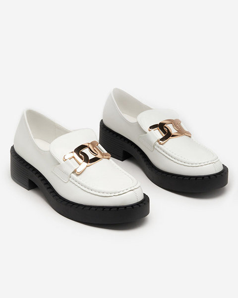 OUTLET Pantofi dama alb din piele ecologica Cammi - Incaltaminte