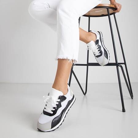 OUTLET Pantofi sport Mavena alb-negru - Încălțăminte