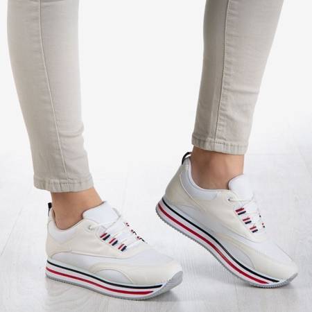 OUTLET Pantofi sport albi Shani pentru femei - Încălțăminte