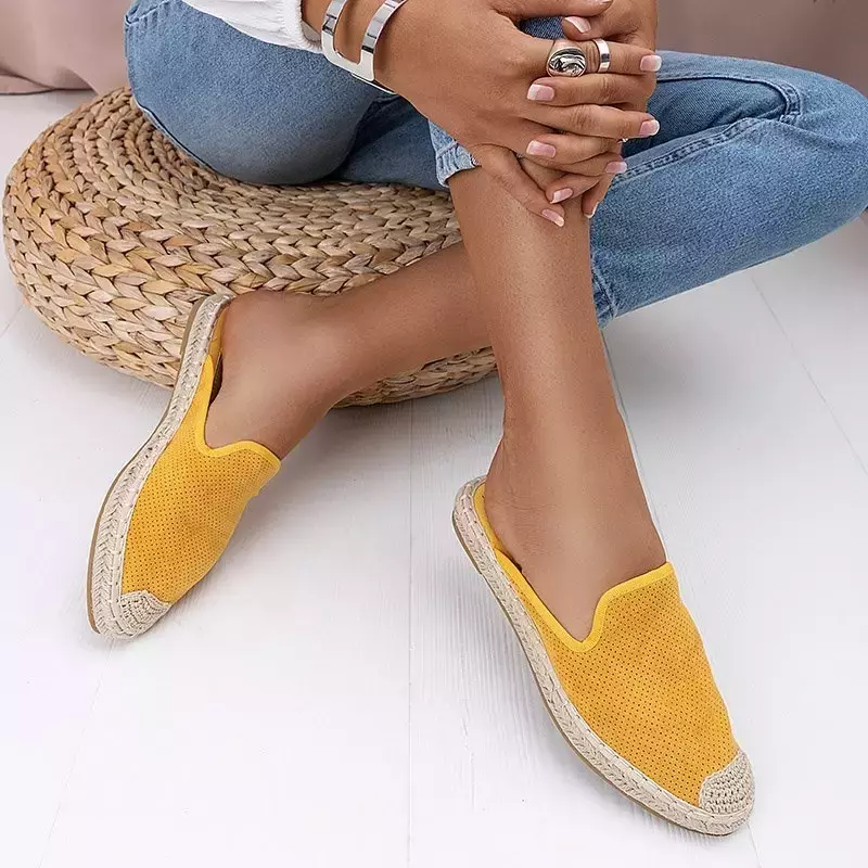 OUTLET Papuci de dama Courine galbeni - Încălțăminte