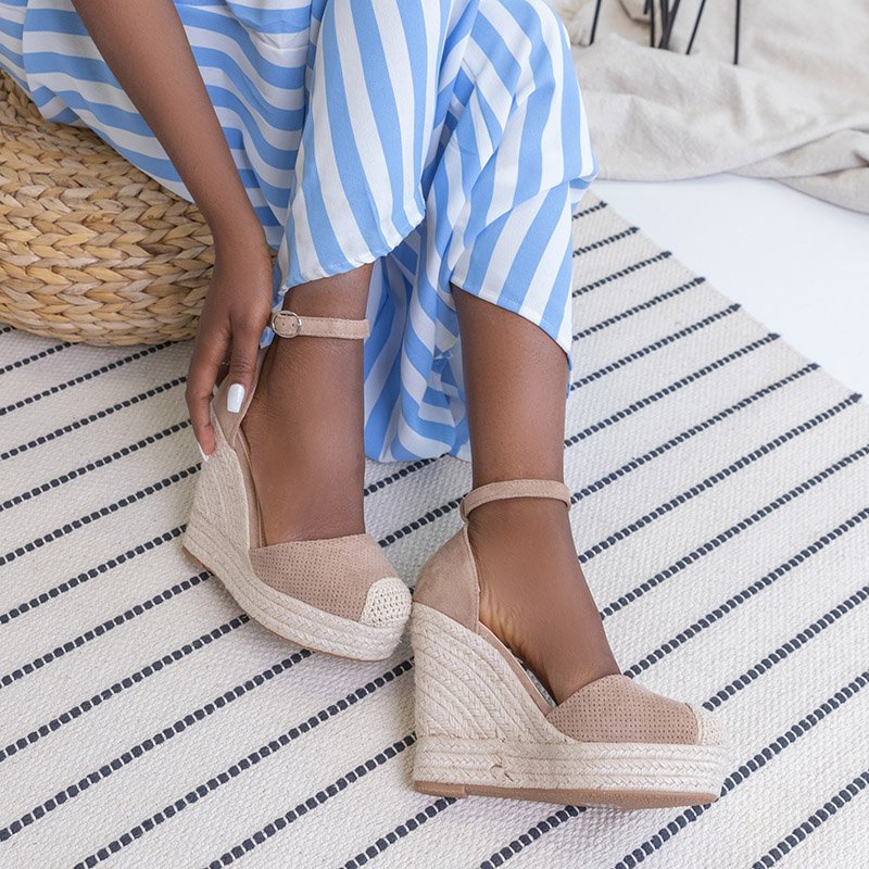 OUTLET Sandale cu platformă pentru femei maro de Meylasi- Footwear