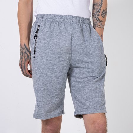 Pantaloni de bărbați gri deschis cu buzunare - Îmbrăcăminte
