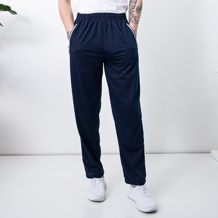 Pantaloni de trening bărbați bleumarin cu buzunare - Îmbrăcăminte