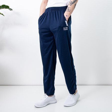 Pantaloni de trening pentru bărbați bleumarin - Îmbrăcăminte