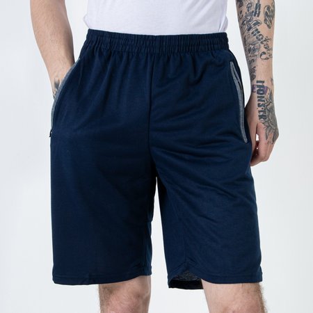 Pantaloni scurți pentru bărbați bleumarin - Îmbrăcăminte