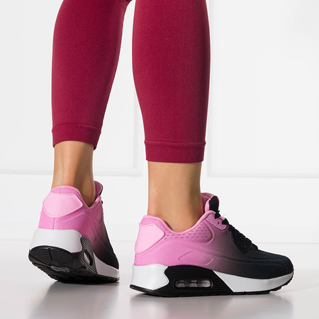 Pantofi sport de dama negri si roz pe platforma Tigerisa - Incaltaminte