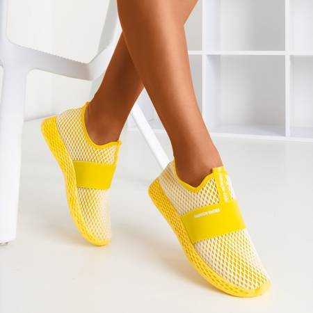 Pantofi sport galbeni pentru femei - pe Andalia - Încălțăminte