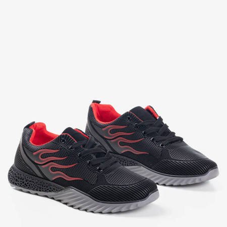 Pantofi sport pentru bărbați negri și roșii - Încălțăminte