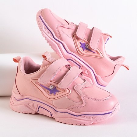 Pantofi sport pentru copii roz cu velcro Slavola - Încălțăminte