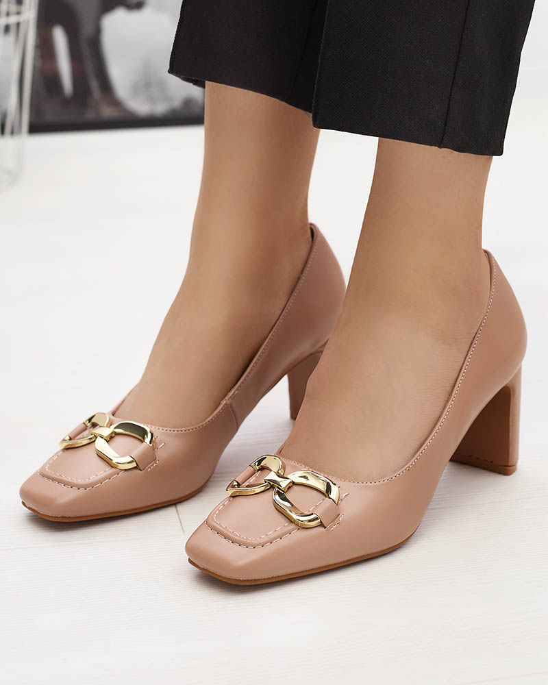 Pantofi stil mocasin maro deschis pentru femei Cancoro- Footwear