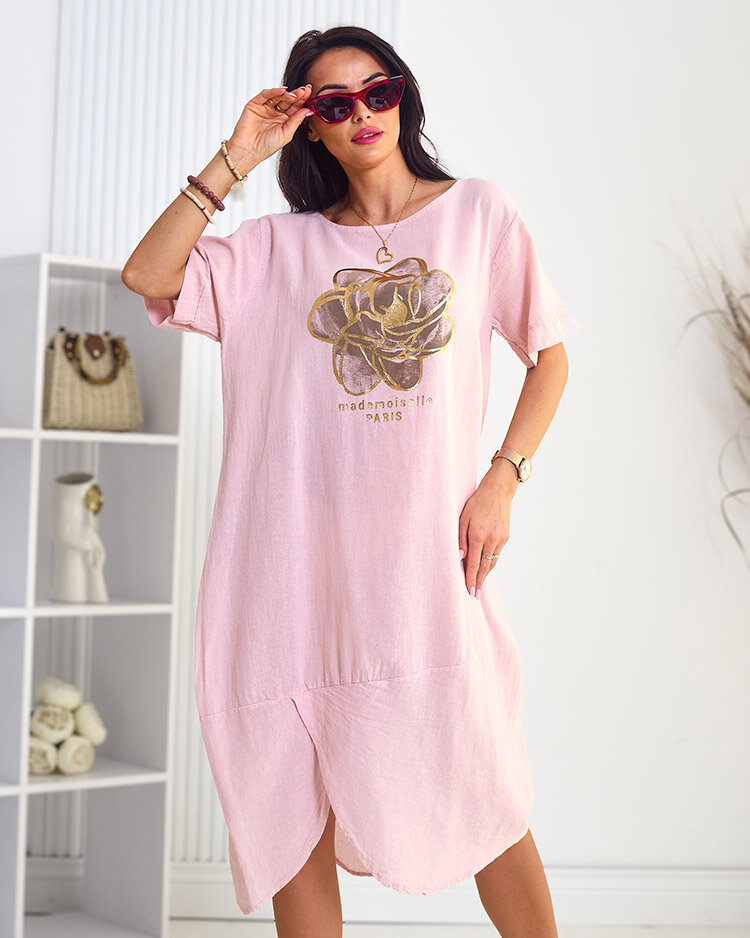 Royalfashion Rochie oversize pentru femei din bumbac