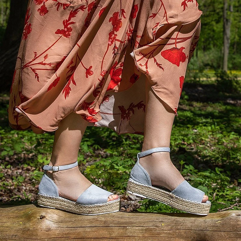 Sandale cu platformă pentru femei Delilah Blue - Încălțăminte