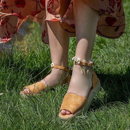 Sandale cu platformă pentru femei maro deschis Dalila - Încălțăminte