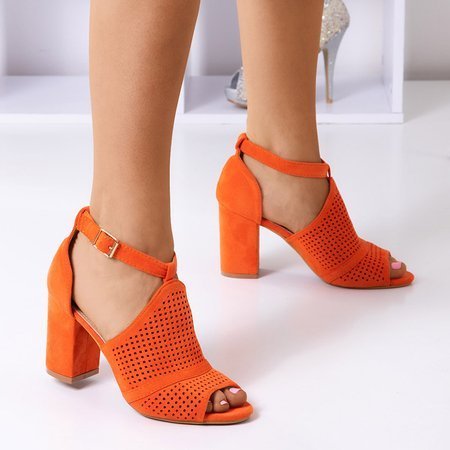 Sandale deschise portocalii pentru femei pe postul Alesha - Încălțăminte