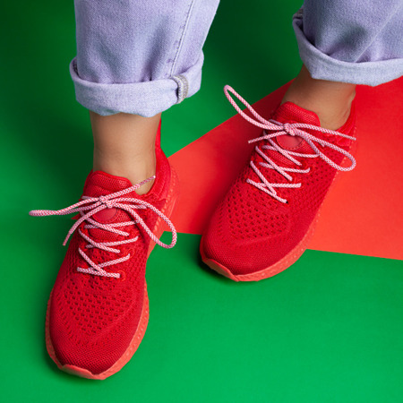 Sportowe buty damskie w kolorze czerwonym Lianna - Obuwie