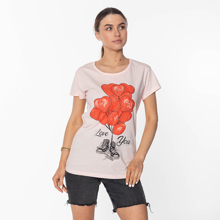 Tricou de damă „Pink Printed BALLOON - Îmbrăcăminte