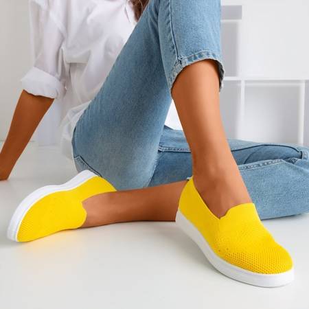 Żółte buty sportowe slip - on Tasia - Obuwie
