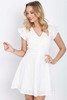 Biała haftowana sukienka - Odzież