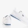 Białe sportowe buty damskie z niebieskimi wstawkami Dramena - Obuwie