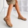 Brązowe damskie sandały z wycięciami Cabin - Obuwie