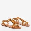 Brązowe sandały z frędzelkami Minikria - Obuwie