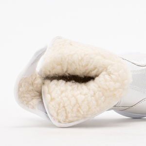 Cizme albe de zăpadă pentru copii cu Velcro Keveri - Încălțăminte