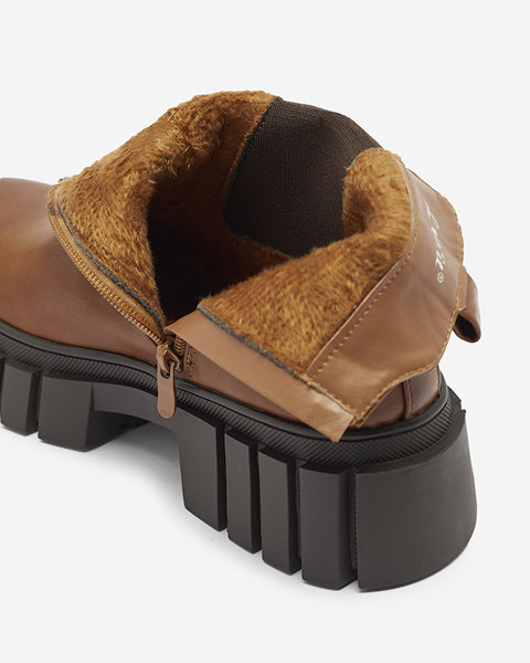 Cizme de damă Camel cu talpă mai groasă Olilno- Footwear