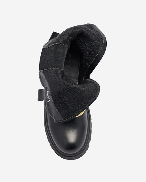 Cizme de damă cu lanț, de culoare neagră Evves- Footwear