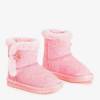 Cizme de zăpadă pentru copii roz cu blană Xiala - Încălțăminte