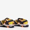 Czarne damskie sportowe sandały z pomarańczowymi wstawkami Rima - Obuwie