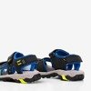 Czarne dziecięce sportowe sandały z kobaltowymi wstawkami Krifia - Obuwie