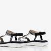Czarne sandały z cyrkoniami Niuberg - Obuwie