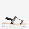 Czarne sandały z ozdobami Forsola - Obuwie
