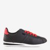 Czarne sportowe buty damskie z czerwonymi wstawkami Dramena - Obuwie