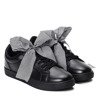 Czarne sportowe buty z kokardą Alice - Obuwie