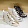 Czarno-srebrne damskie sneakersy Enzo - Obuwie