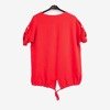 Czerwona tunika damska z nadrukiem - Odzież
