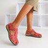 Czerwone damskie sandały z wycięciami Cabin - Obuwie