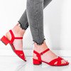 Czerwone sandały na niskim słupku Sana - Obuwie