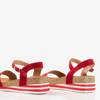 Czerwone sandały na platformie Kalifa - Obuwie