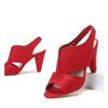 Czerwone sandały na trójkątnym słupku Valente - Obuwie