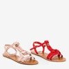 Czerwone sandały z frędzelkami Minikria - Obuwie
