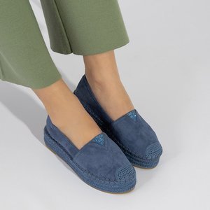 Espadrile pentru femei albastre Asira cu zirconiu cubic - pantofi
