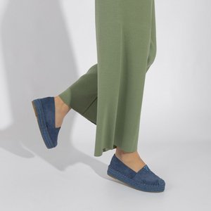 Espadrile pentru femei albastre Asira cu zirconiu cubic - pantofi