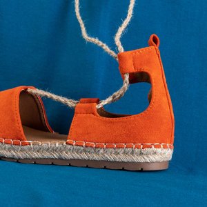 Espadrile pentru femei cu portocaliu Lasoria - pantofi