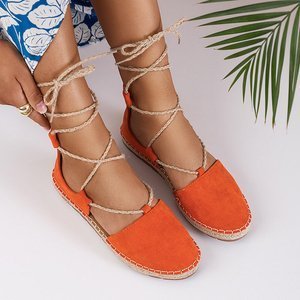 Espadrile pentru femei cu portocaliu Lasoria - pantofi