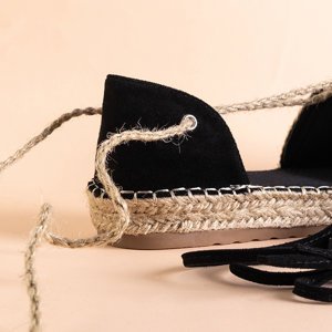 Espadrile pentru femei negre Afinita - pantofi