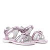 Fioletowo-białe sandały dziewczęce Linette- Obuwie
