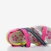 Granatowo-różowe dziewczęce sandały Esteban - Obuwie