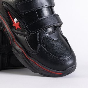 Încălțăminte sport neagră pentru copii cu Velcro Slavola - Încălțăminte